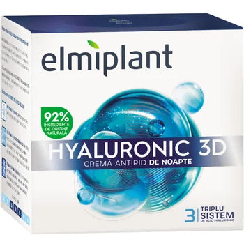Cremă Antirid de Noapte Elmiplant Hyaluronic 3D, 50 ml