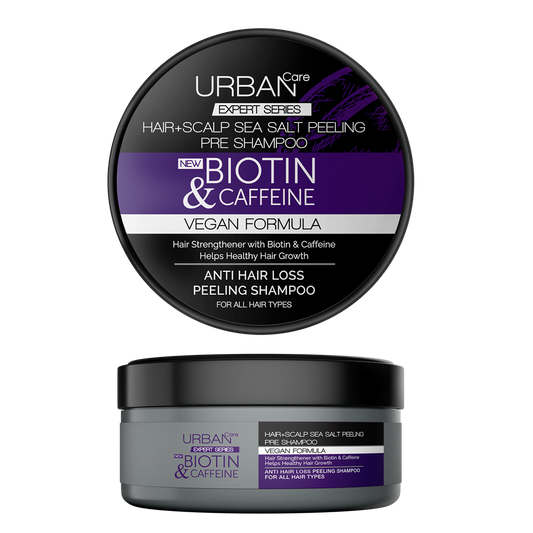 Exfoliant pre-samponare cu sare de mare, biotina si cofeina Biotin&Caffeine, 200 ml, Urban Care