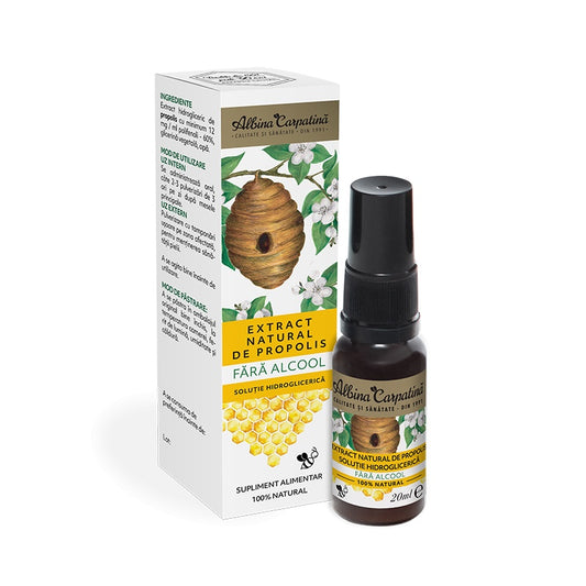 Extract natural de propolis soluție hidroglicerică 20ml