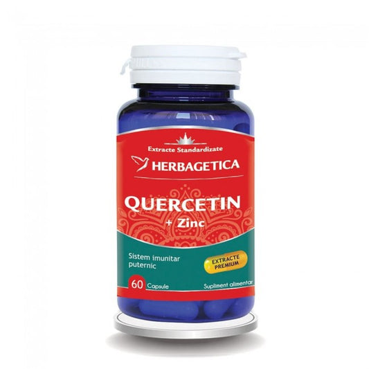 Quercetin cu Zinc Herbagetica 60 Capsule