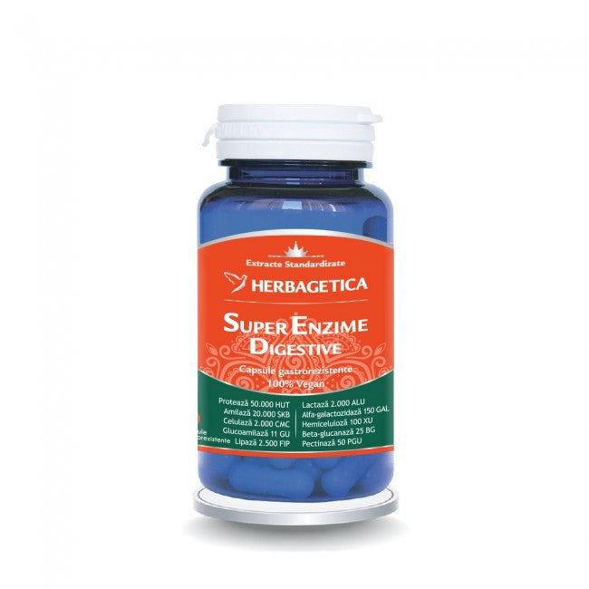 Super Enzime Digestive Herbagetica 60 Capsule