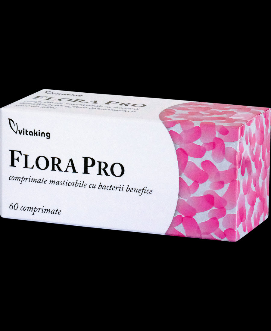 Flora Pro - comprimate masticabile cu bacterii benefice - 60 comprimate