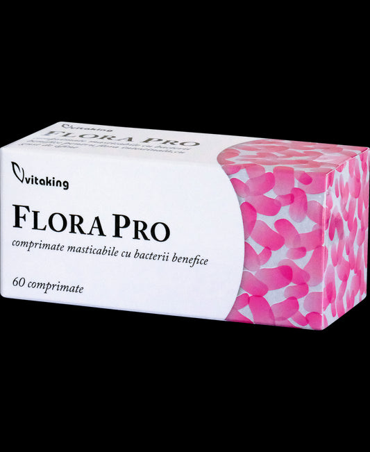 Flora Pro - comprimate masticabile cu bacterii benefice - 60 comprimate
