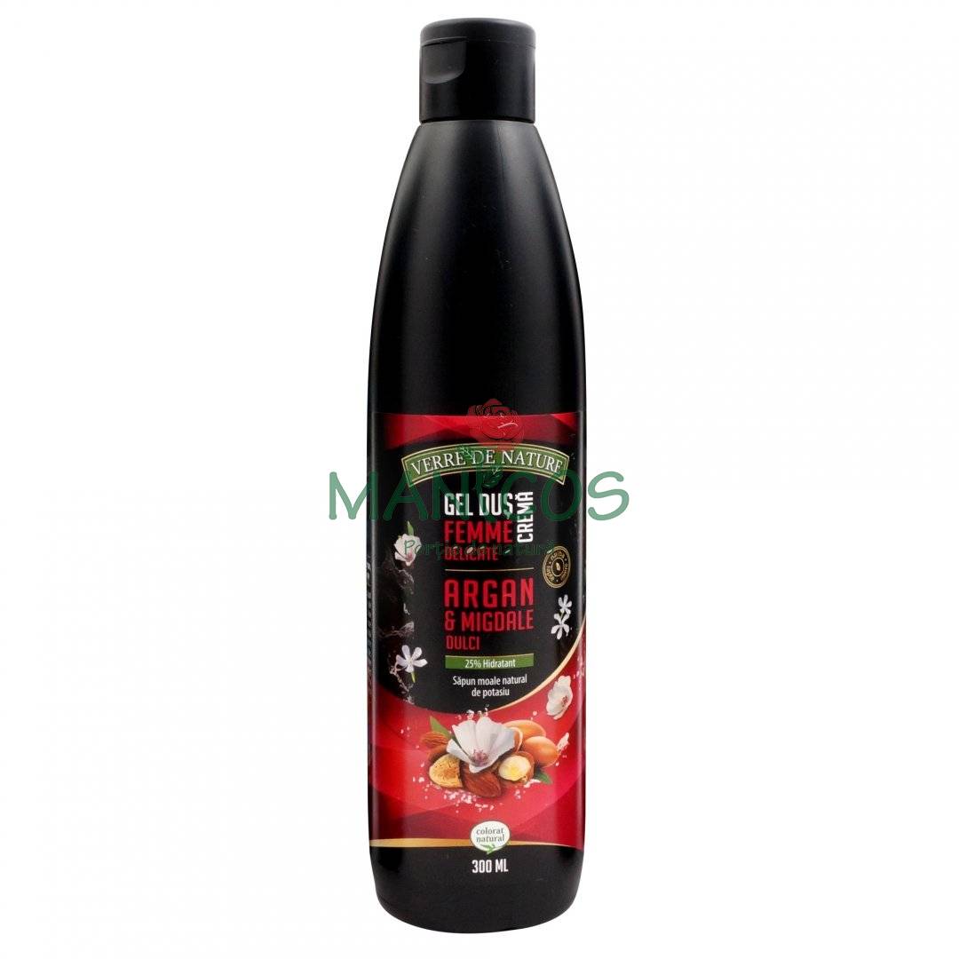 Gel de dus crema Femme Delicate cu argan, migdale dulci si miere 300 ml