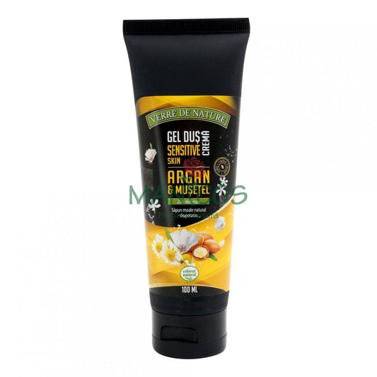 Gel de dus crema Sensitive Skin cu argan, musetel si miere 100 ml
