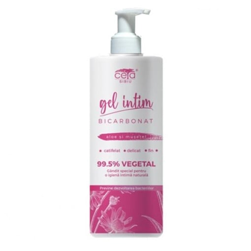 Gel intim 99.5% vegetal cu bicarbonat, aloe si musetel, 200 ml, Ceta Sibiu