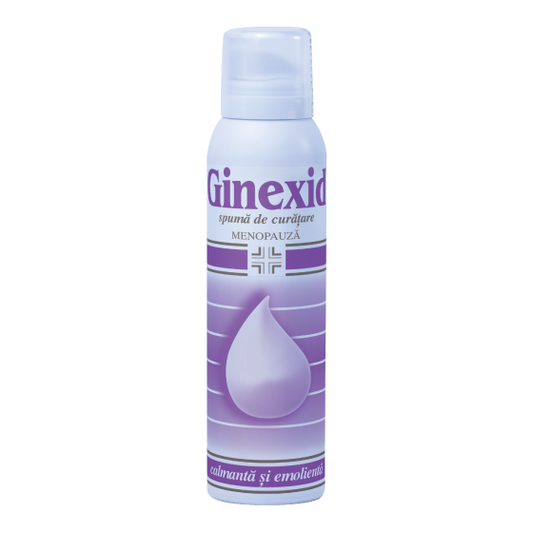 Ginexid Menopauză - spumă intimă ce calmează și catifelează