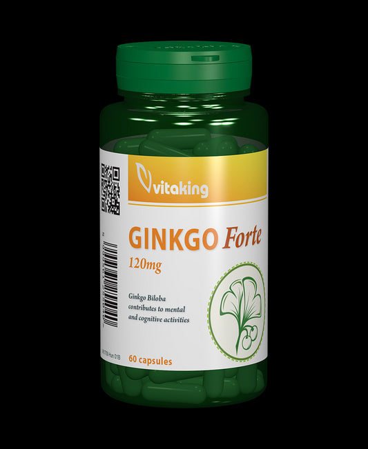 Ginkgo Biloba Forte 120 mg cu absorbtie indelungata - 60 capsule