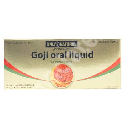 Goji oral lichid 2800mg, 10 fiole, Only Natural