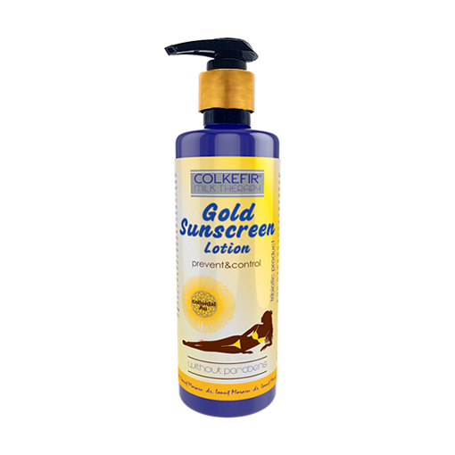Lotiune pentru prevenirea arsurilor solare Gold Sunscreen Lotion 200ml