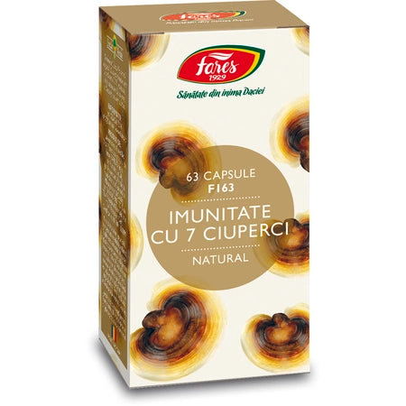 Imunitate cu 7 ciuperci, F163, 63 capsule, Fares