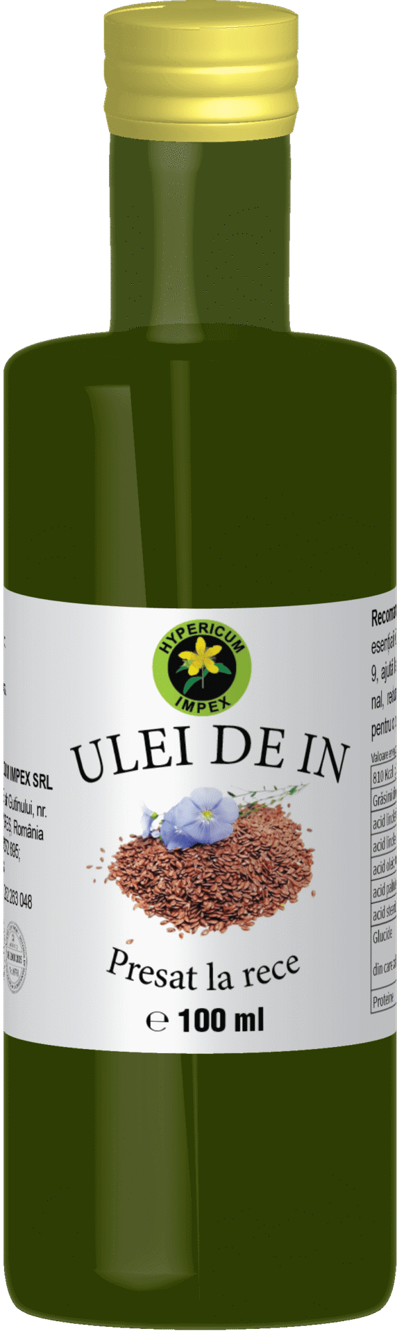 Ulei de in presat la rece 100 ml