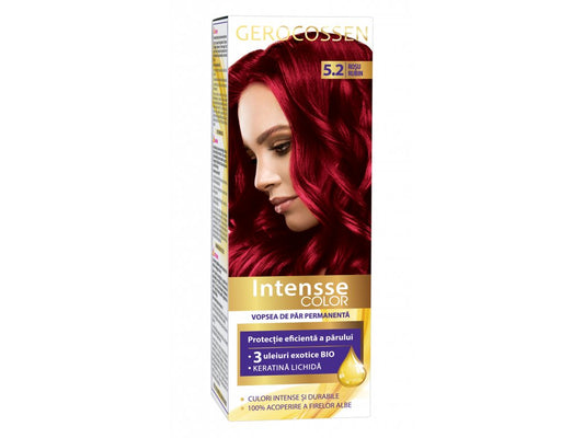 Vopsea de par permanenta Intensse Color 5.2 Rosu Rubin - 50 ml