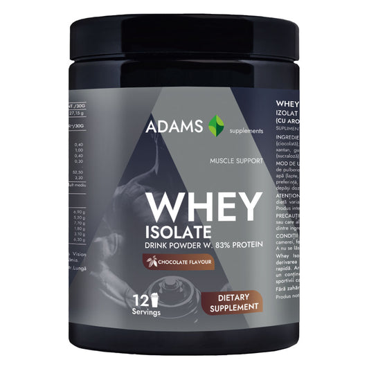 Izolat proteic din zer (ciocolata), 360g, Adams Supplements