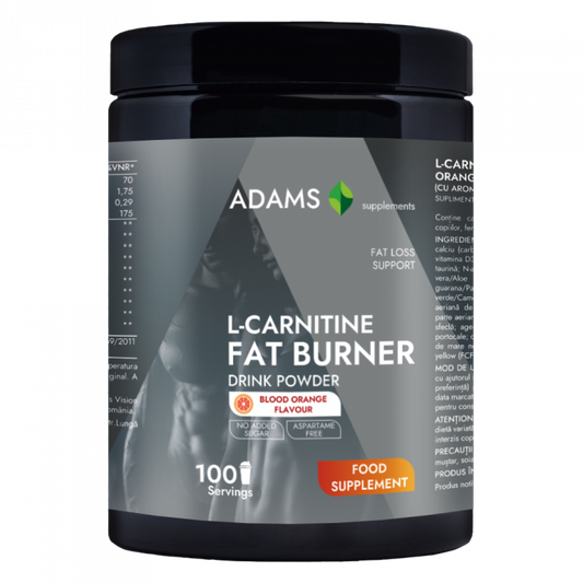 L-Carnitine Fat Burner (portocale rosii), 350g, Adams Supplements