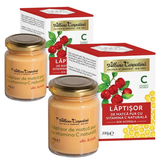 Lăptișor de matcă cu vitamina C naturală din Acerola 100+100g