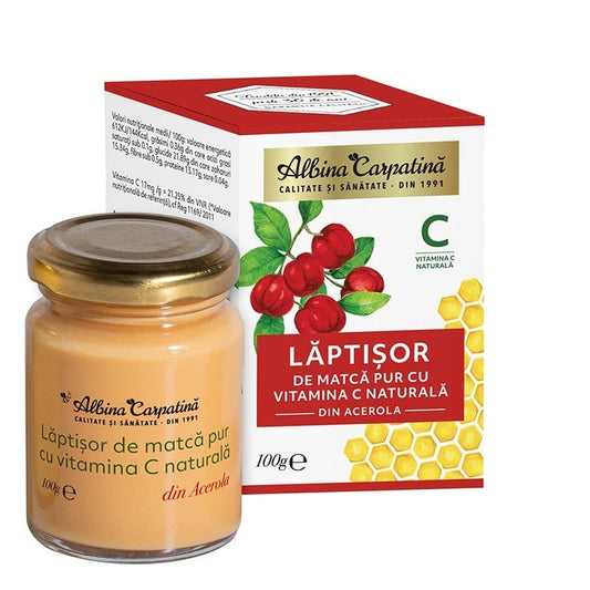 Lăptișor de matcă cu vitamina C naturală din Acerola 100g