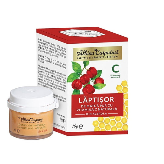 Lăptișor de matcă cu vitamina C naturală din Acerola 10g