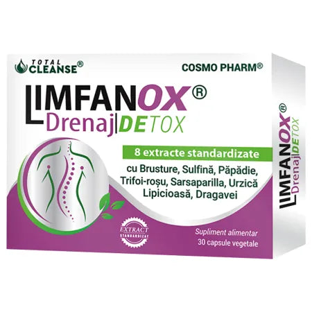 Limfanox Drenaj Detox, 30 capsule, Cosmopharm