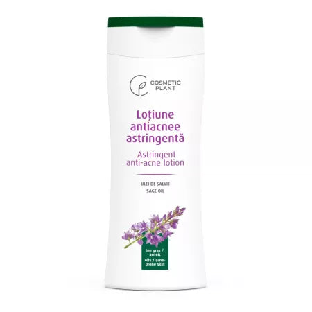 Loțiune antiacnee astringentă cu ulei de salvie Essential, 200 ml, Cosmetic Plant