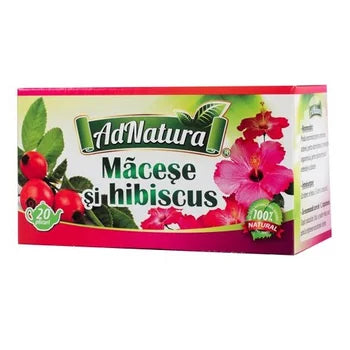 Ceai de macese si hibiscus 20 plicuri