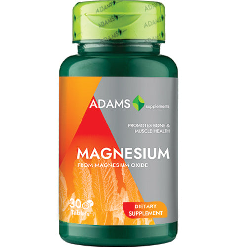 Magneziu 375mg, 30tab, Adams Supplements
