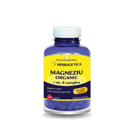 Magneziu Organic, 120 capsule, Herbagetica