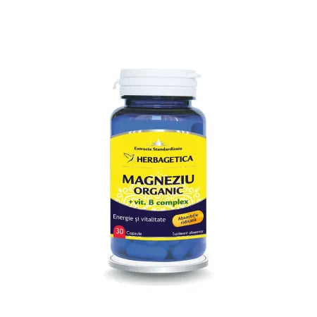 Magneziu Organic, 30 capsule, Herbagetica
