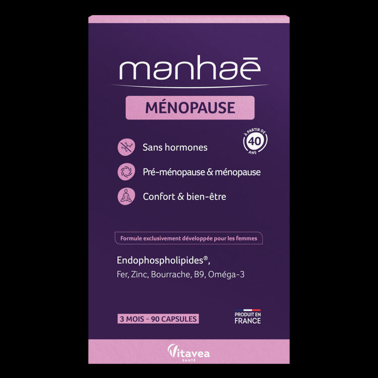 Manhae Ménopause, Menopauză și premenopauză, 90 capsule vegetale – pentru 3 luni