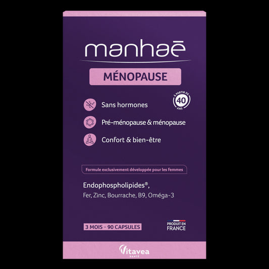 Manhae Ménopause, Menopauză și premenopauză, 90 capsule vegetale – pentru 3 luni