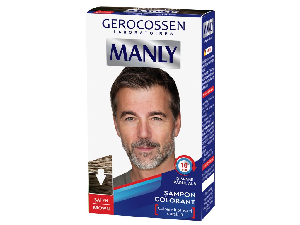 Sampon colorant pentru barbati - Saten - Manly 25 ml