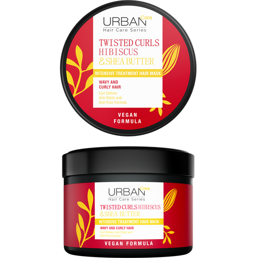 Masca intensiva pentru par cret cu Hibiscus si unt de Shea, 230 ml, Urban Care