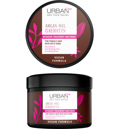 Masca intensiva pentru par cu ulei de Argan si Keratina, 230 ml, Urban Care