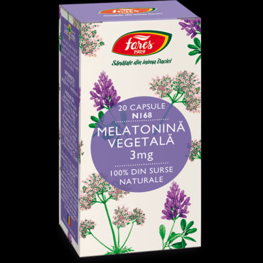 Melatonină vegetală, N168, 20 capsule