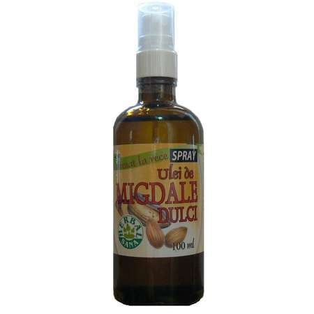Ulei de Migdale dulci presat la rece spray, uz intern și extern, 100 ml, Herbal Sana