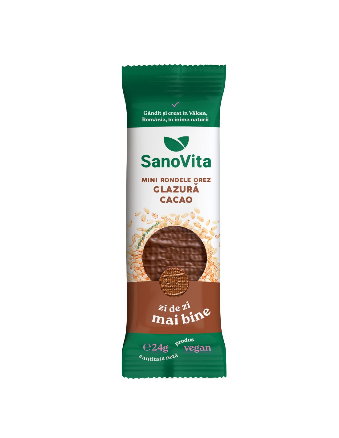 mini-rondele din orez cu glazurĂ de cacao
24g