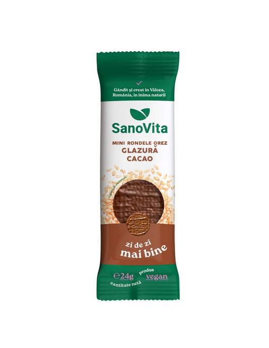 mini-rondele din orez cu glazurĂ de cacao
24g