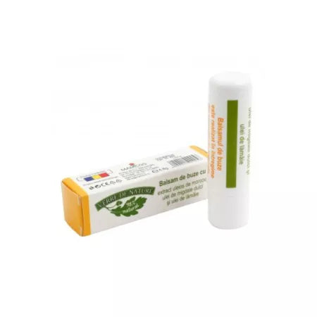 Balsam de buze cu extract de morcov, ulei de migdale dulci si lamaie, 4.8 g, Manicos