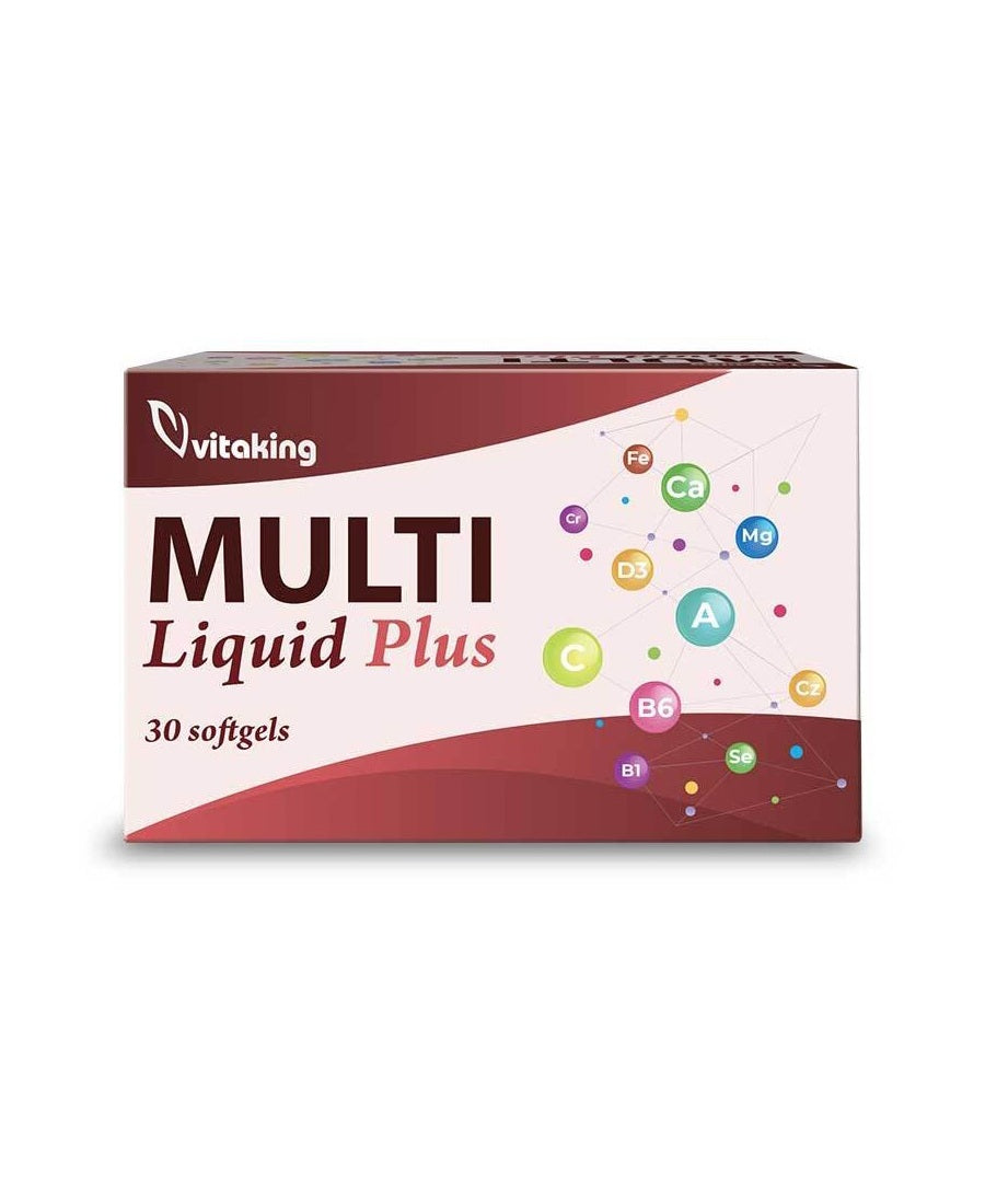 Multivitamin Lichid cu minerale, Ginseng si Luteina - 30 capsule gelatinoase