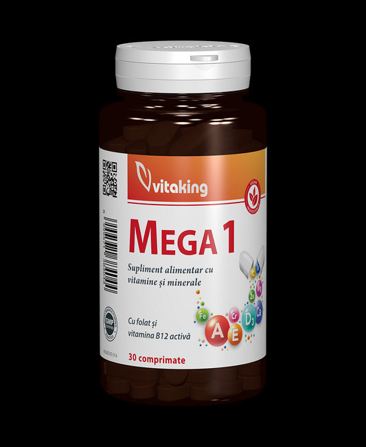 Multivitamina cu minerale si folat Mega 1 - 30 comprimate