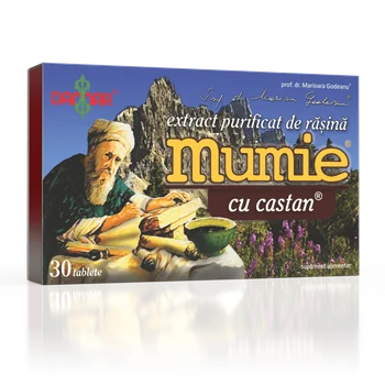 Extract purificat de rasina Mumie cu Castan, 60 tablete, Damar