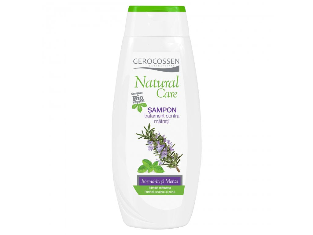 Sampon tratament contra matretii cu Rozmarin Bio si Menta Natural Care 400 ml