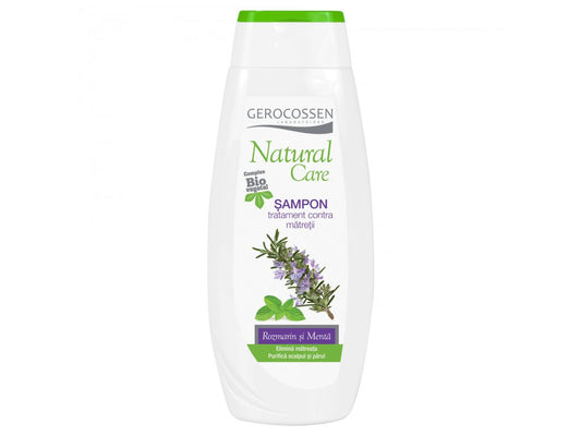 Sampon tratament contra matretii cu Rozmarin Bio si Menta Natural Care 400 ml
