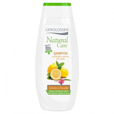Sampon purificator pentru par gras cu Lamaie si Eucalipt Natural Care 400 ml