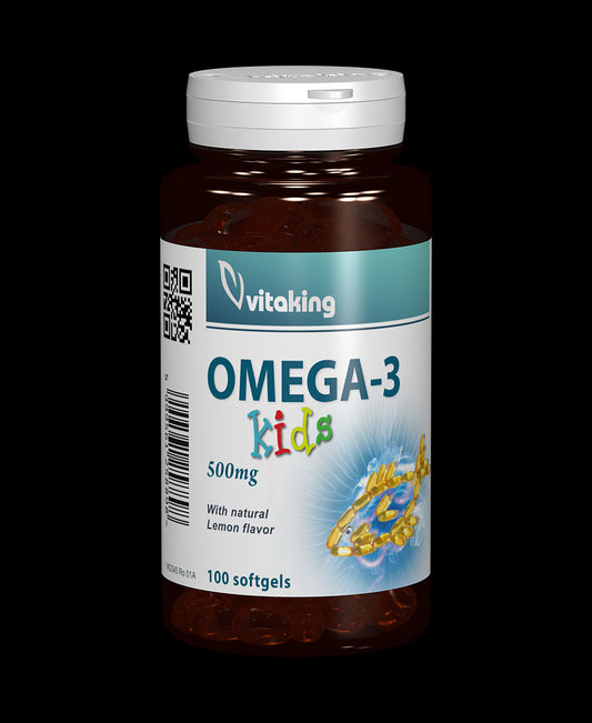 Omega 3 natural pentru copii - 100 capsule gelatinoase