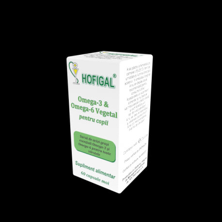 Omega 3 & Omega 6 vegetal pentru copii (capsule moi)