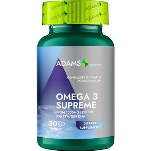 Omega 3 Supreme (50%EPA/25%DHA), 30cps, Adams Supplements