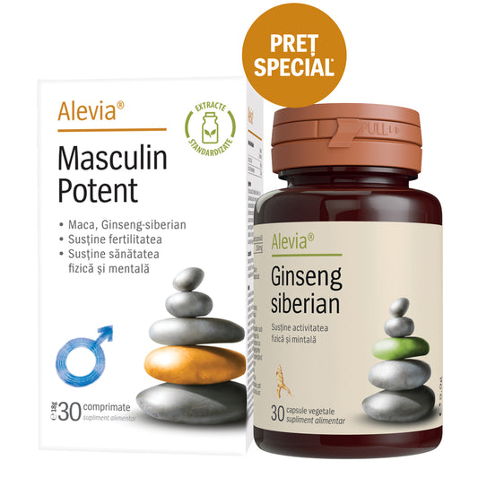 Masculin Potent 30 comprimate + Ginseng Siberian 30 comprimate