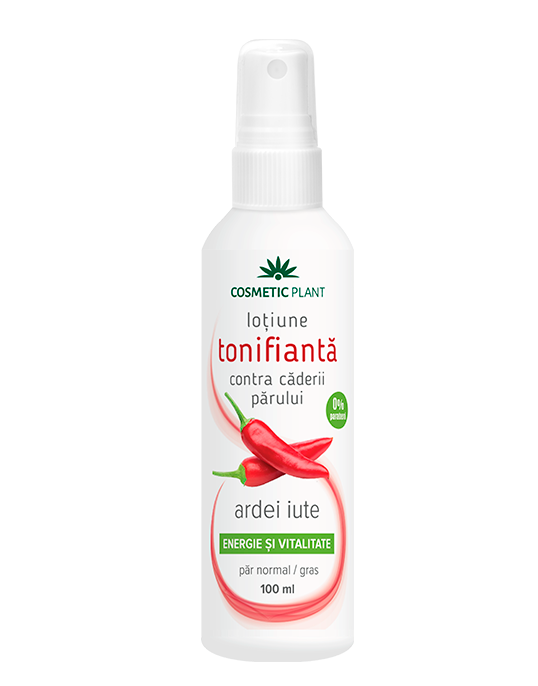 Loţiune tonifiantă contra căderii părului cu ardei iute - 100 ml