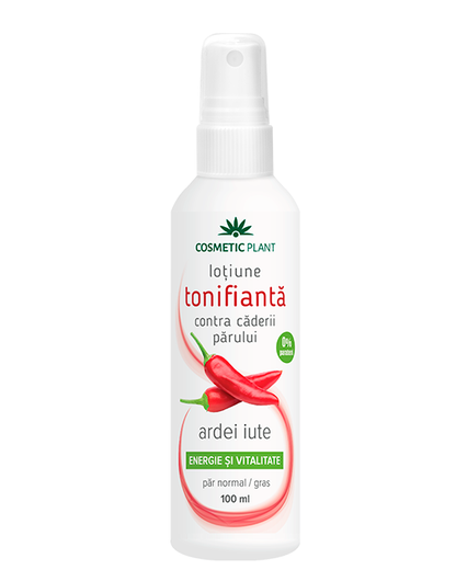Loţiune tonifiantă contra căderii părului cu ardei iute - 100 ml